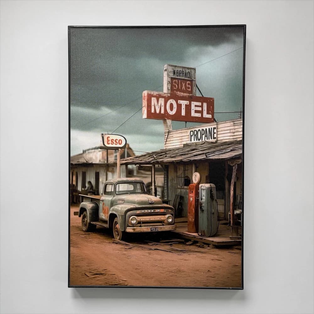 تابلو طرح motel and truck