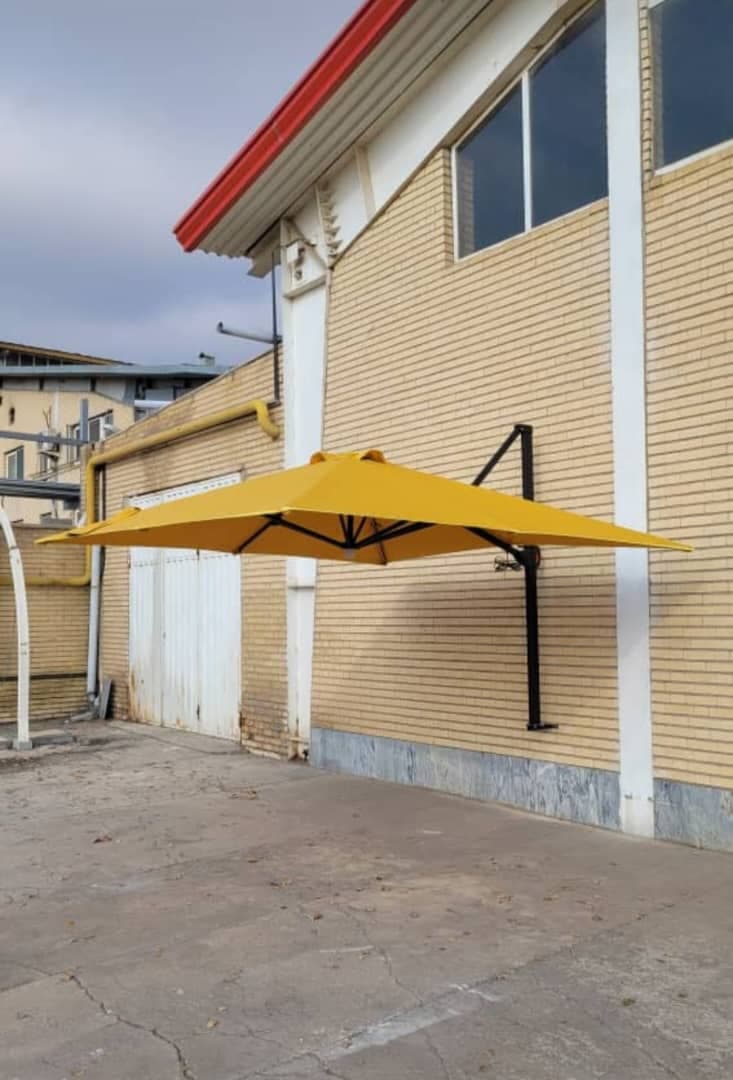 چتر پایه کنار باغی آلومینیوم دیواری قطر 3/5 متر
