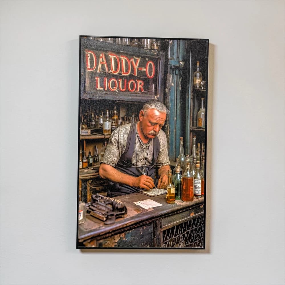 تابلو طرح daddys liquor