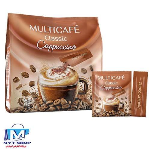 کاپوچینو به همراه پودر مخلوط کاکائو کلاسیک مولتی