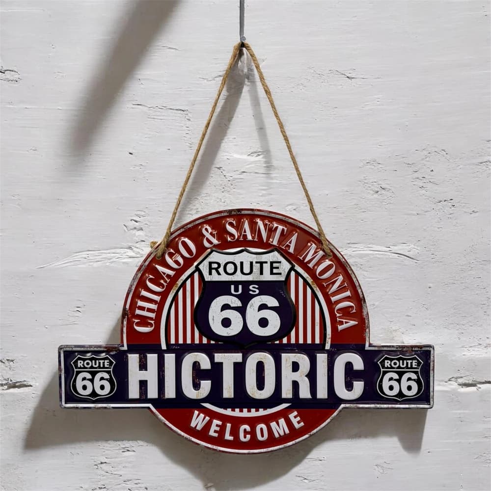 تابلو فلزی طرح hictoric route66