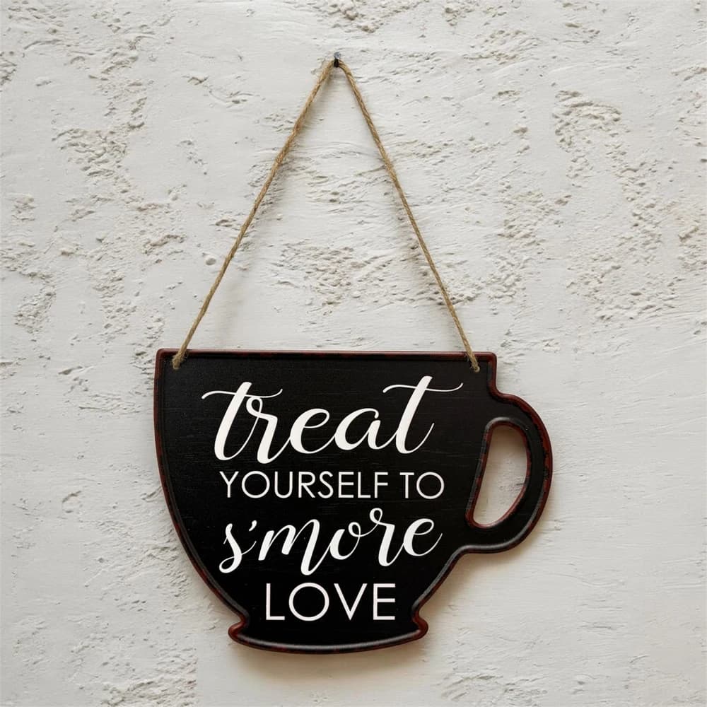 تابلو فلزی برجسته طرح فنجان treat yourself