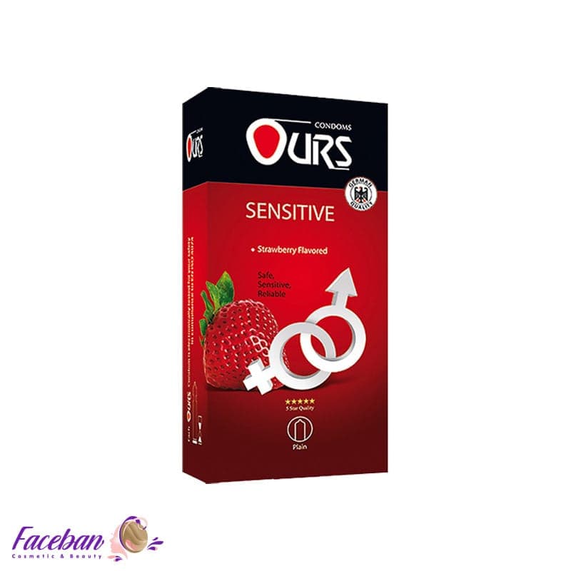 کاندوم ساده اورز OURS مدل Sensitive بسته 12 عددی