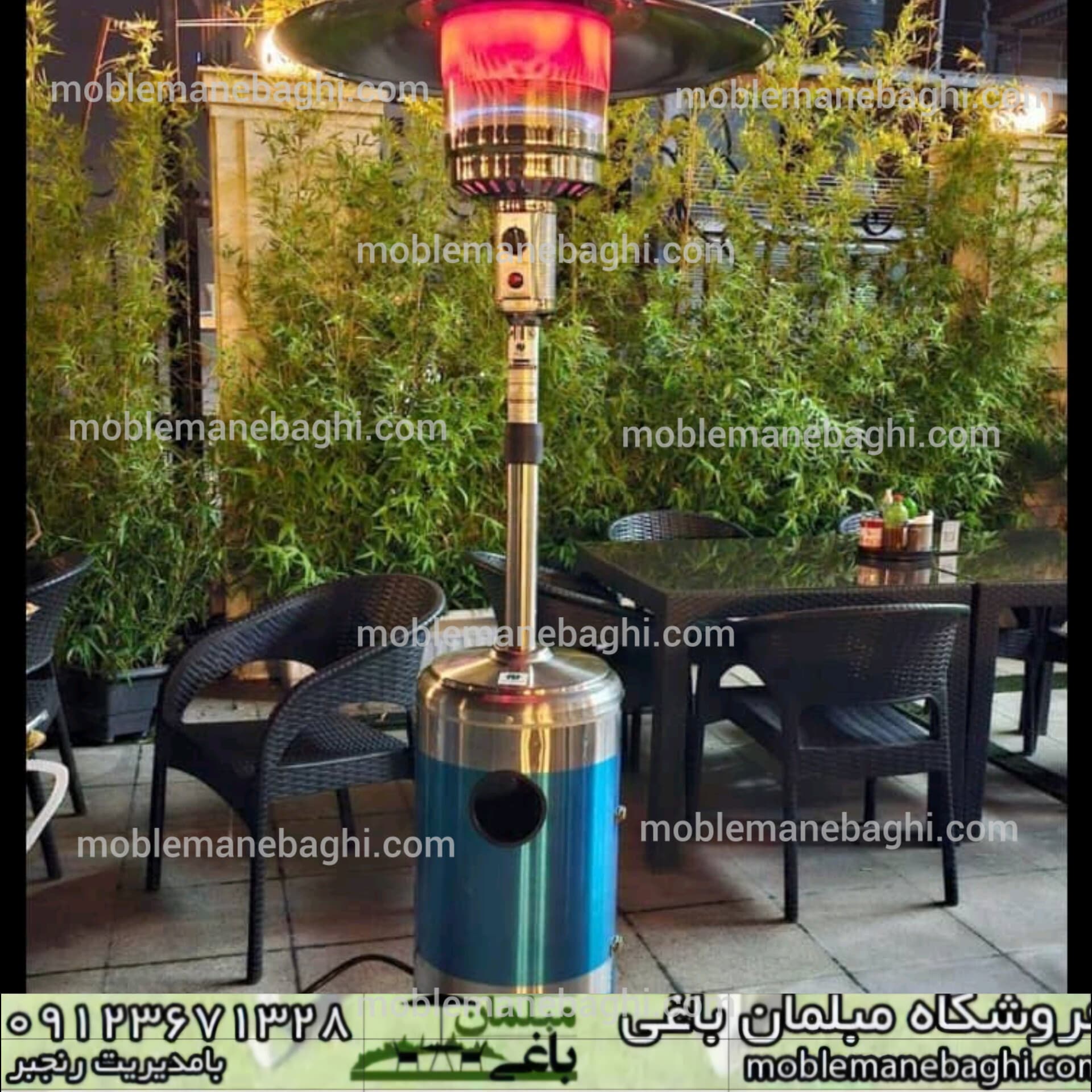 بخاری قارچی استیل مخزن دار — تصویر ۲