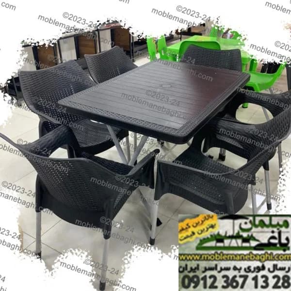 میز حصیری تاشو 6نفره کد 521 — تصویر ۳