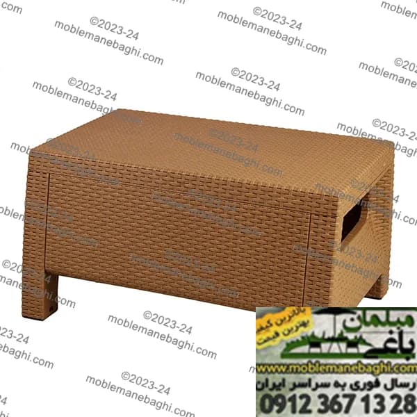 میز باغی حصیری فضای باز بابل کارپت