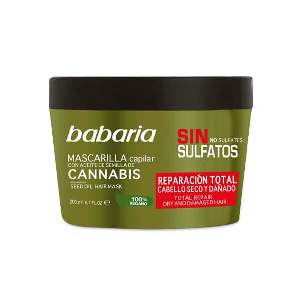 ماسک مو ترمیم کننده باباریا مدل Cannabis Seed Oil حجم 200 میلی لیتر