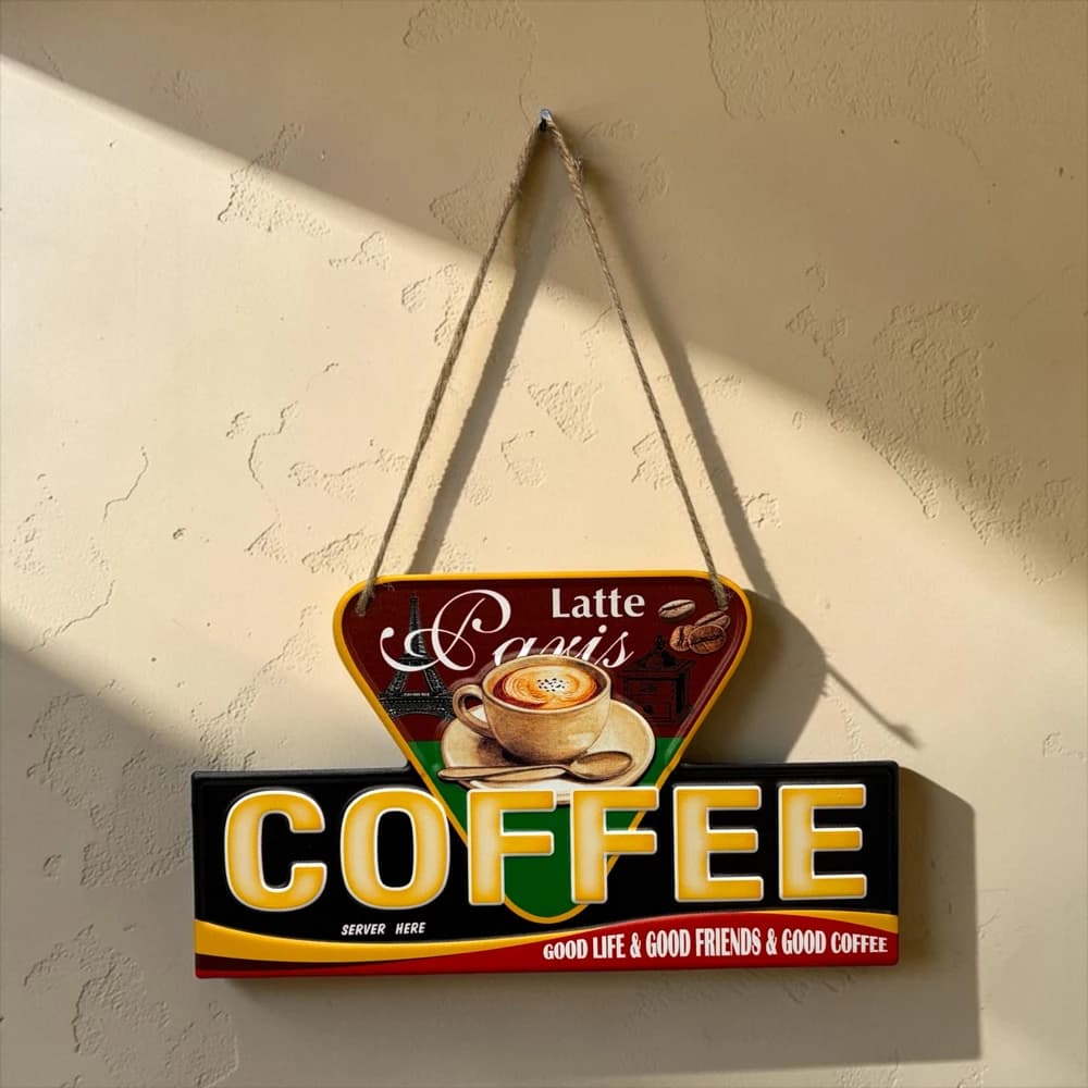 تابلو فلزی برجسته طرح Latte Paris