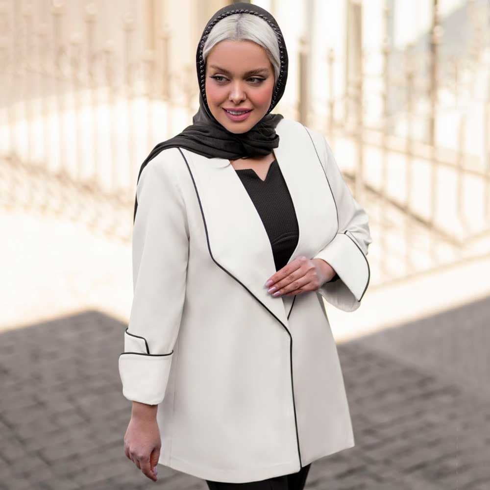 مانتو کتی یقه آرشال مغزی دوزی کد 662 — تصویر ۲