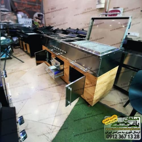باربیکیو گازی زغالی مبلمان باغی — تصویر ۶