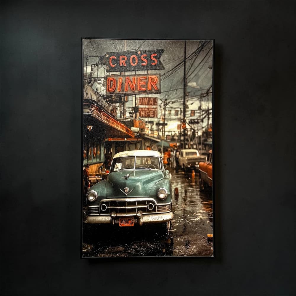 تابلو طرح ماشین Cross Dinner ابعاد 50×30