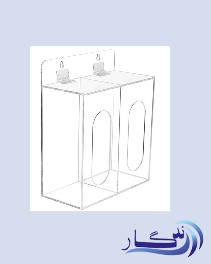 دیسپنسر دو قلو Double Compartment Plexiglass Dispenser — تصویر ۳