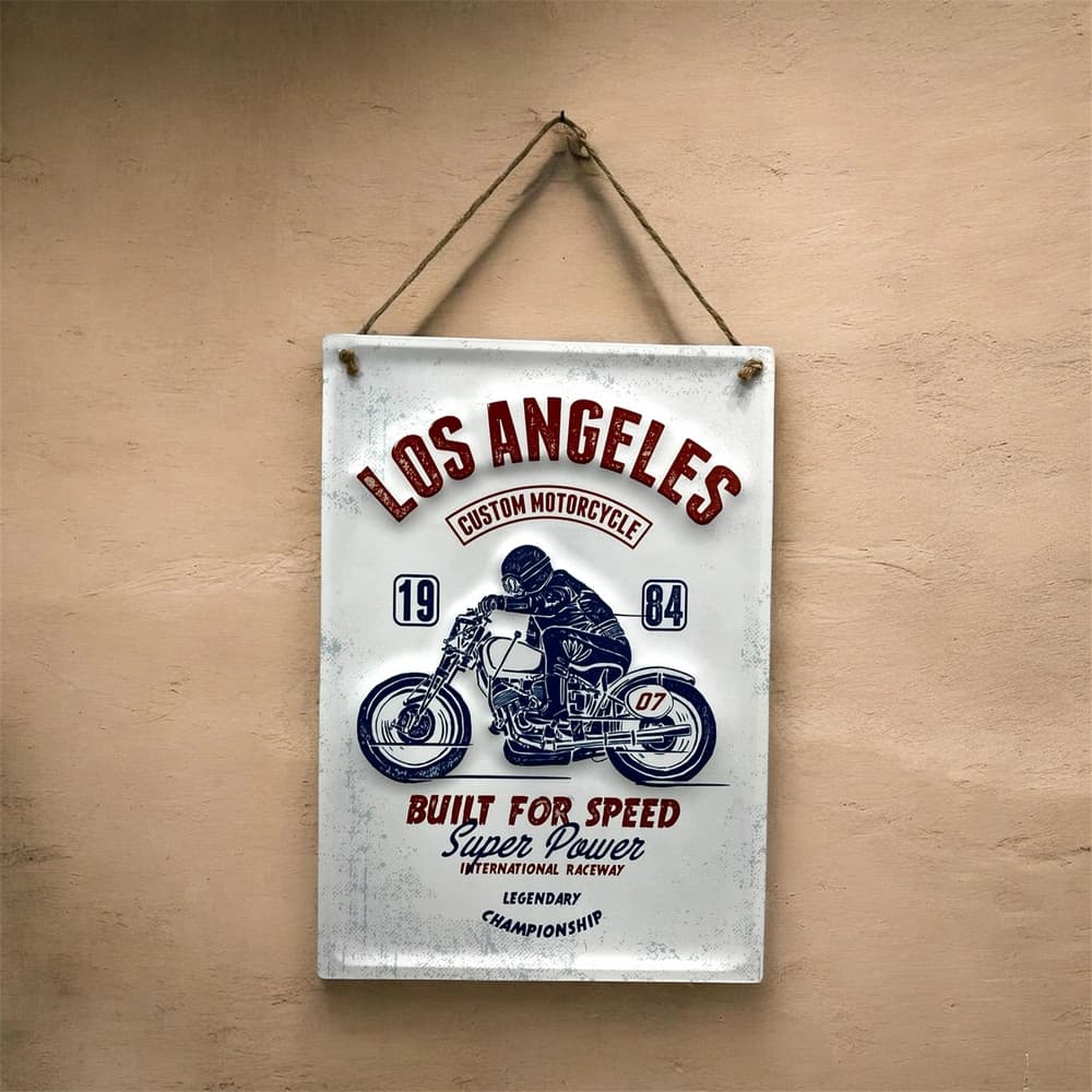 تابلو فلزی طرح Los Angeles Motors