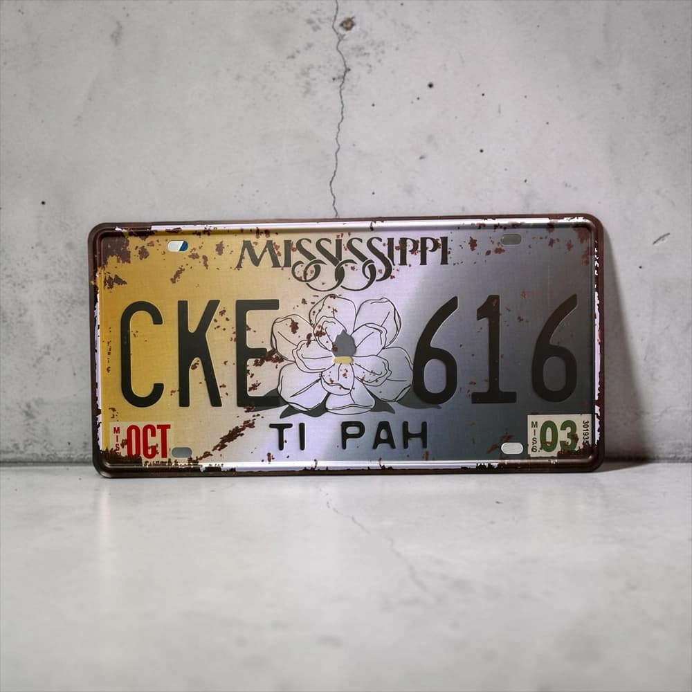 پلاک فلزی طرح Mississippi ابعاد 30×15