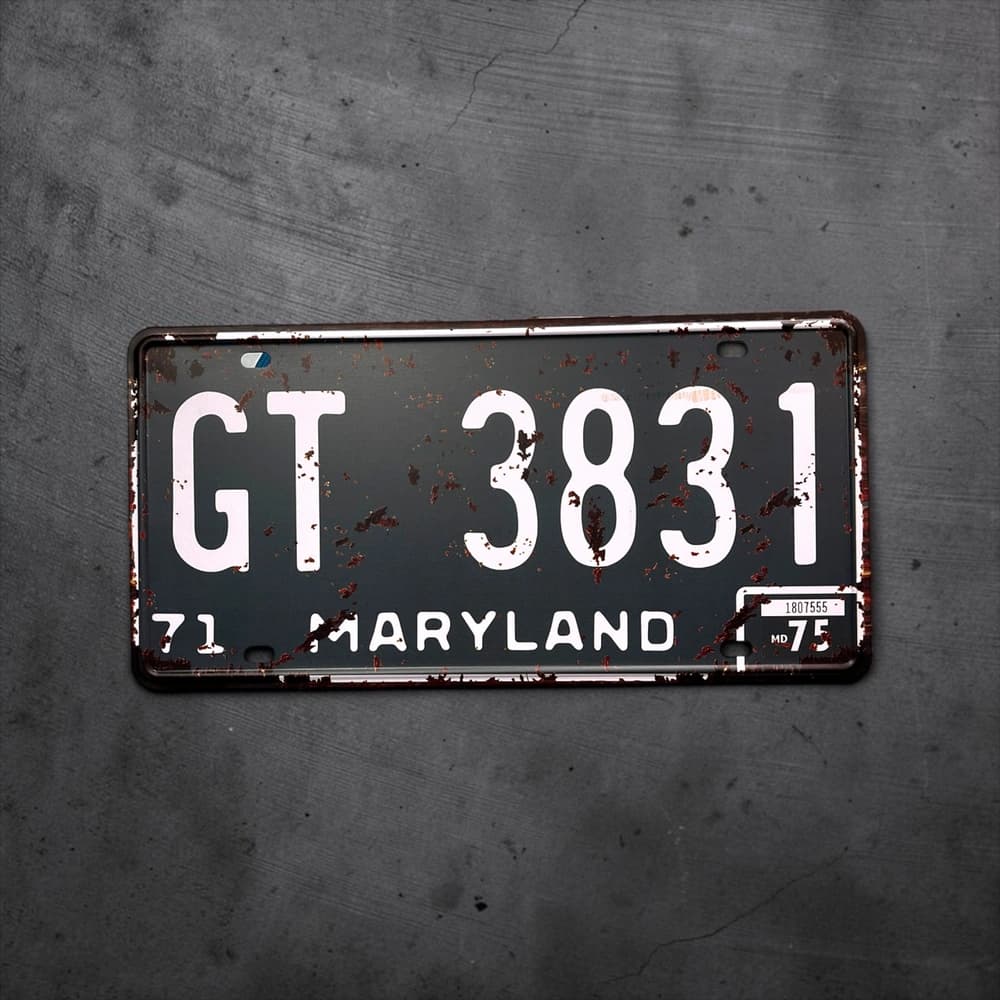 پلاک فلزی طرح Maryland ابعاد 30×15