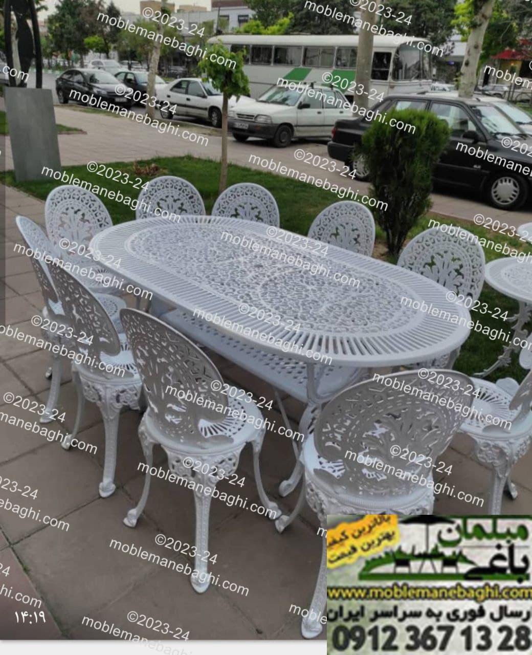 میز آلومینیوم قطر75سانت — تصویر ۲