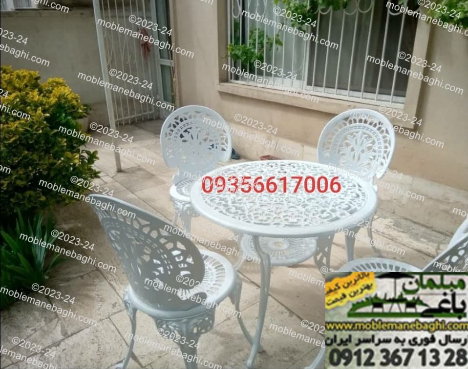 میز آلومینیوم قطر75سانت — تصویر ۴