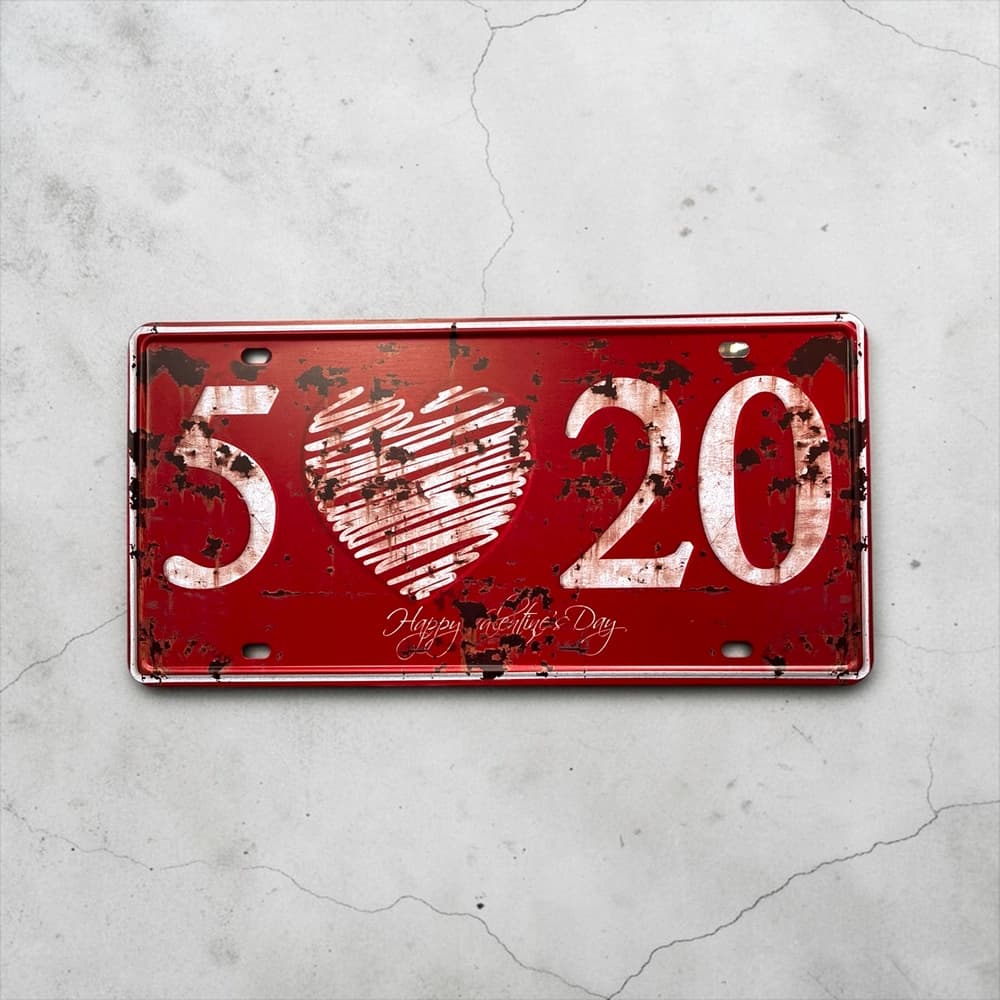 پلاک فلزی طرح Happy Valentine ابعاد 30×15