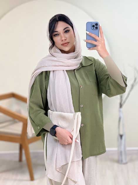 مانتو شومیزی جیب دار کد کد 318 — تصویر ۸