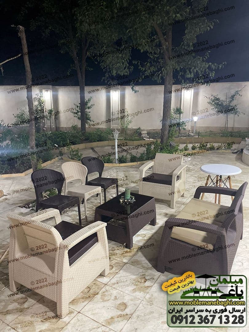 صندلی حصیری باغ و رستوران