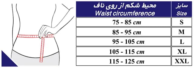کمربند پددار لومبوساکرال طب و صنعت کد 53400 — تصویر ۶