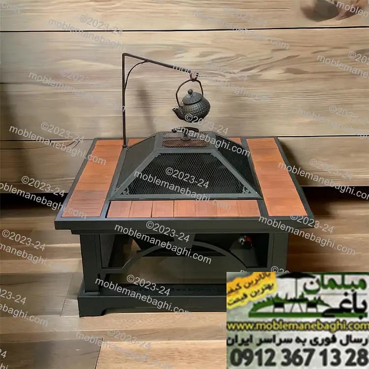 آتشدان گازی ذغالی مربع — تصویر ۲