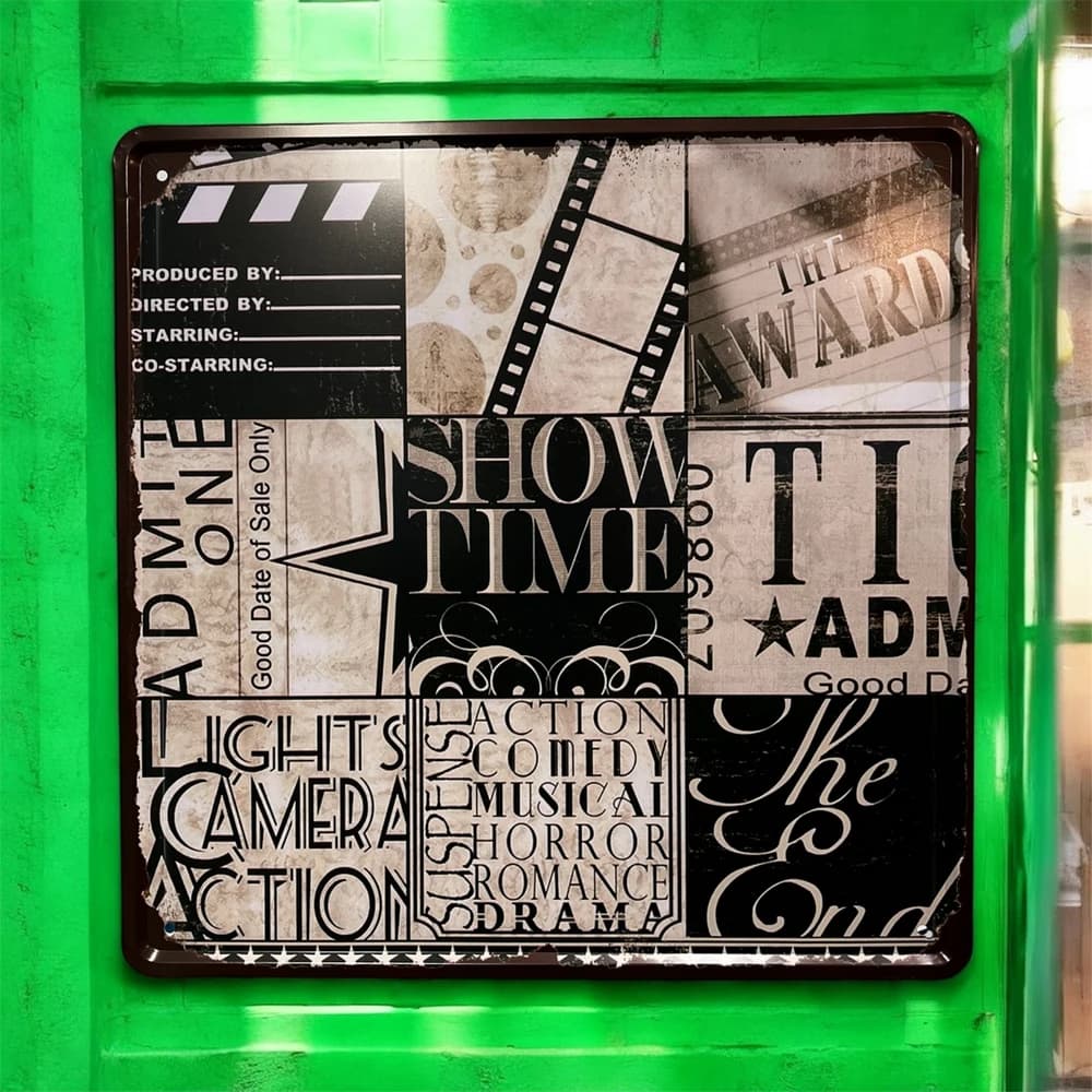 تابلو فلزی طرح Cinema ابعاد 30×30