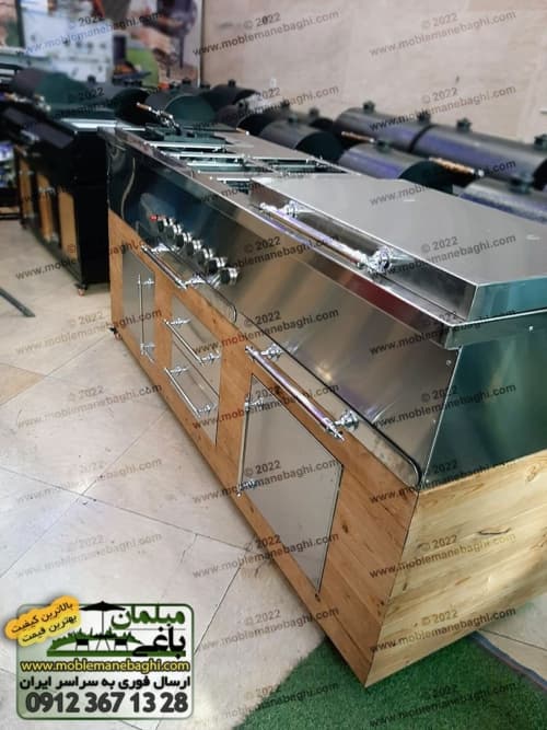 باربیکیو گازی و زغالی مبلمان باغی — تصویر ۵