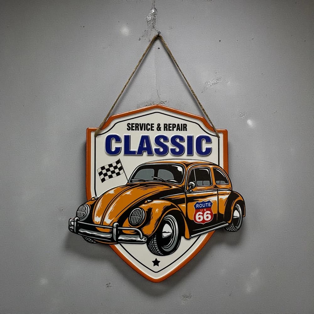 تابلو آویز فلزی طرح ماشین Classic