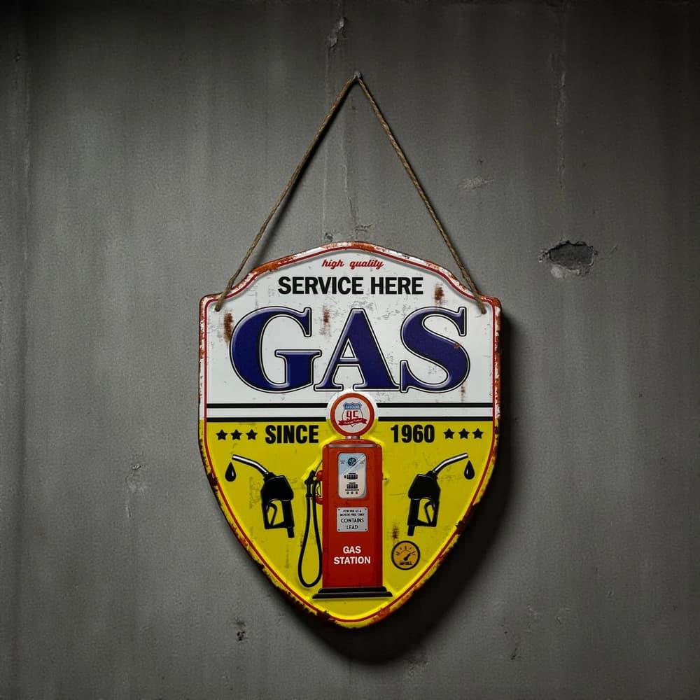 تابلو آویز فلزی طرح gas