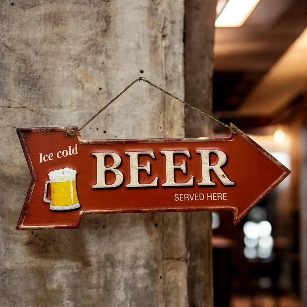تابلو فلزی آویز طرح Coffee فلش Beer