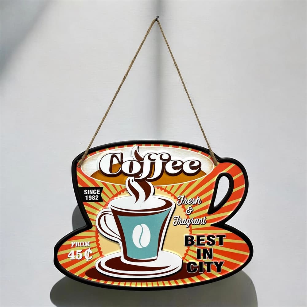 تابلو فلزی برجسته طرح فنجان Coffee