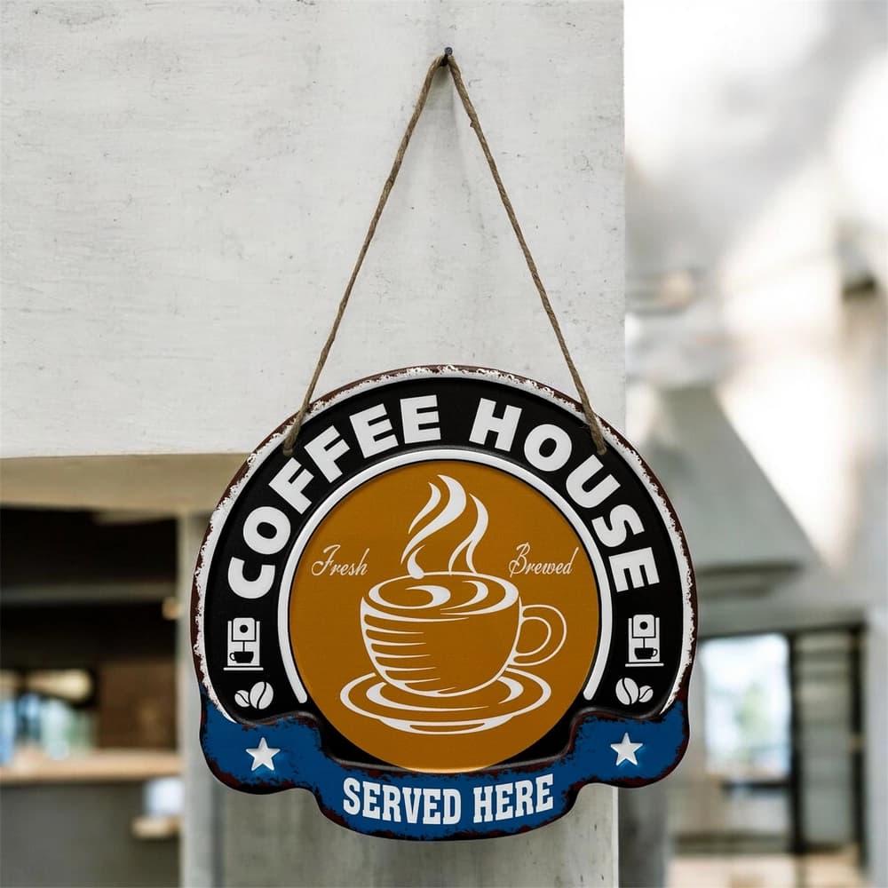 تابلو فلزی برجسته طرح Coffee House