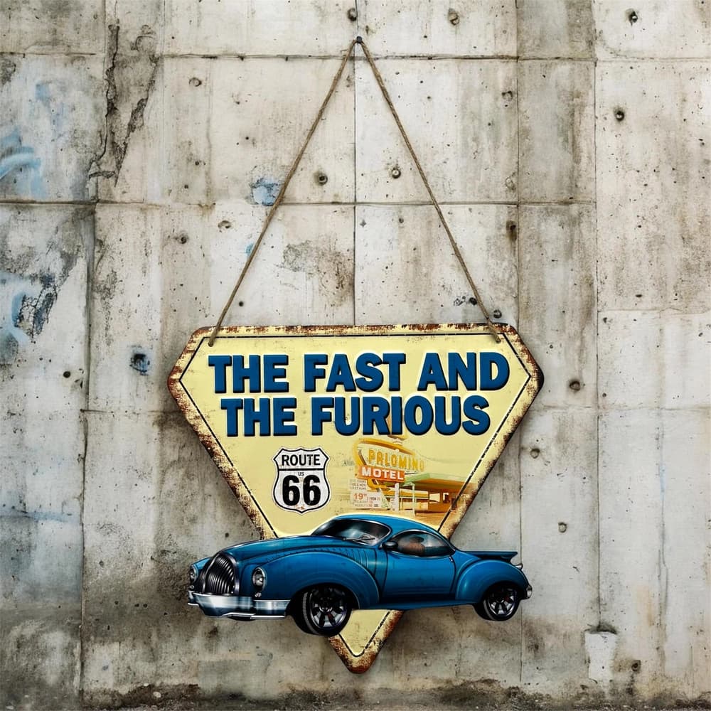 تابلو فلزی برجسته طرح The Fast and The Furious