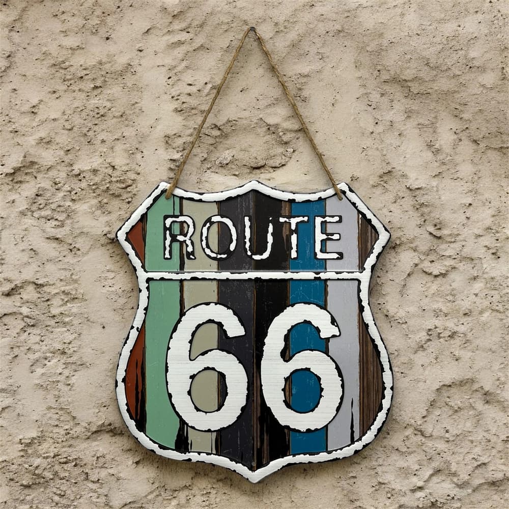 تابلو فلزی برجسته طرح Route 66