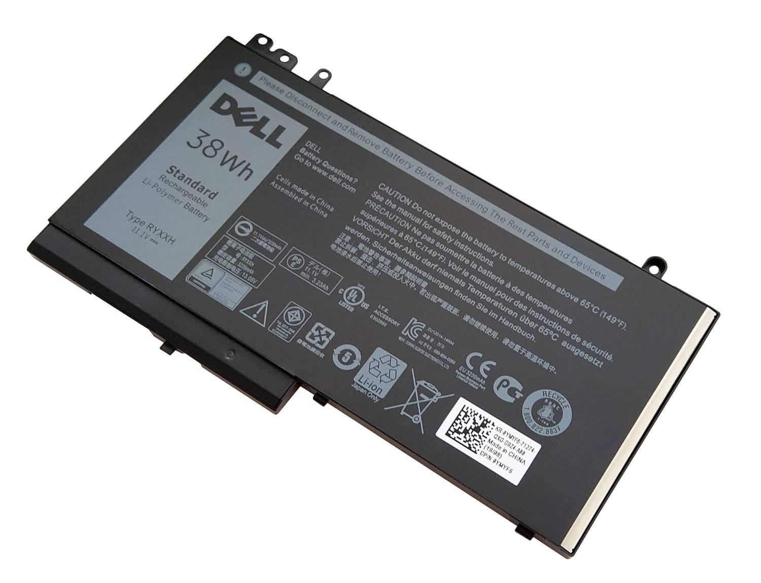 باتری اورجینال لپ تاپ دل Dell E5250 E5270 E5450 E5550 RYXXH — تصویر ۵