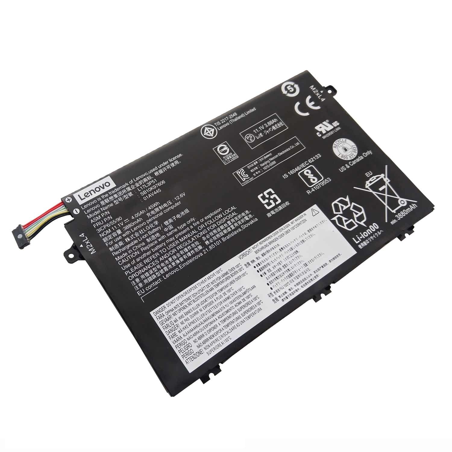 باتری 3 سلولی L17M3P52 لپ تاپ لنوو ThinkPad R480 ، E490