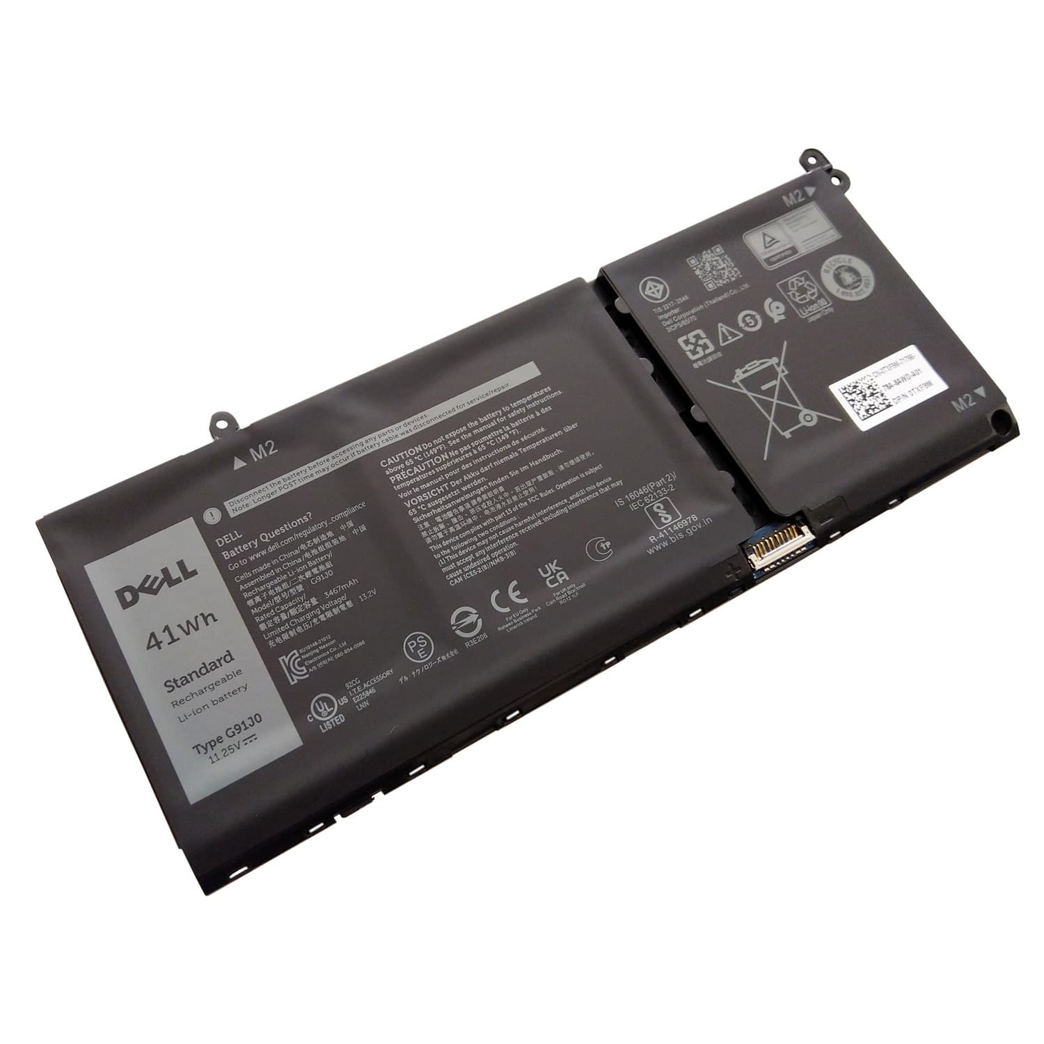 باتری اورجینال لپ تاپ دل Dell Vostro 5310 5320 G91J0 — تصویر ۲