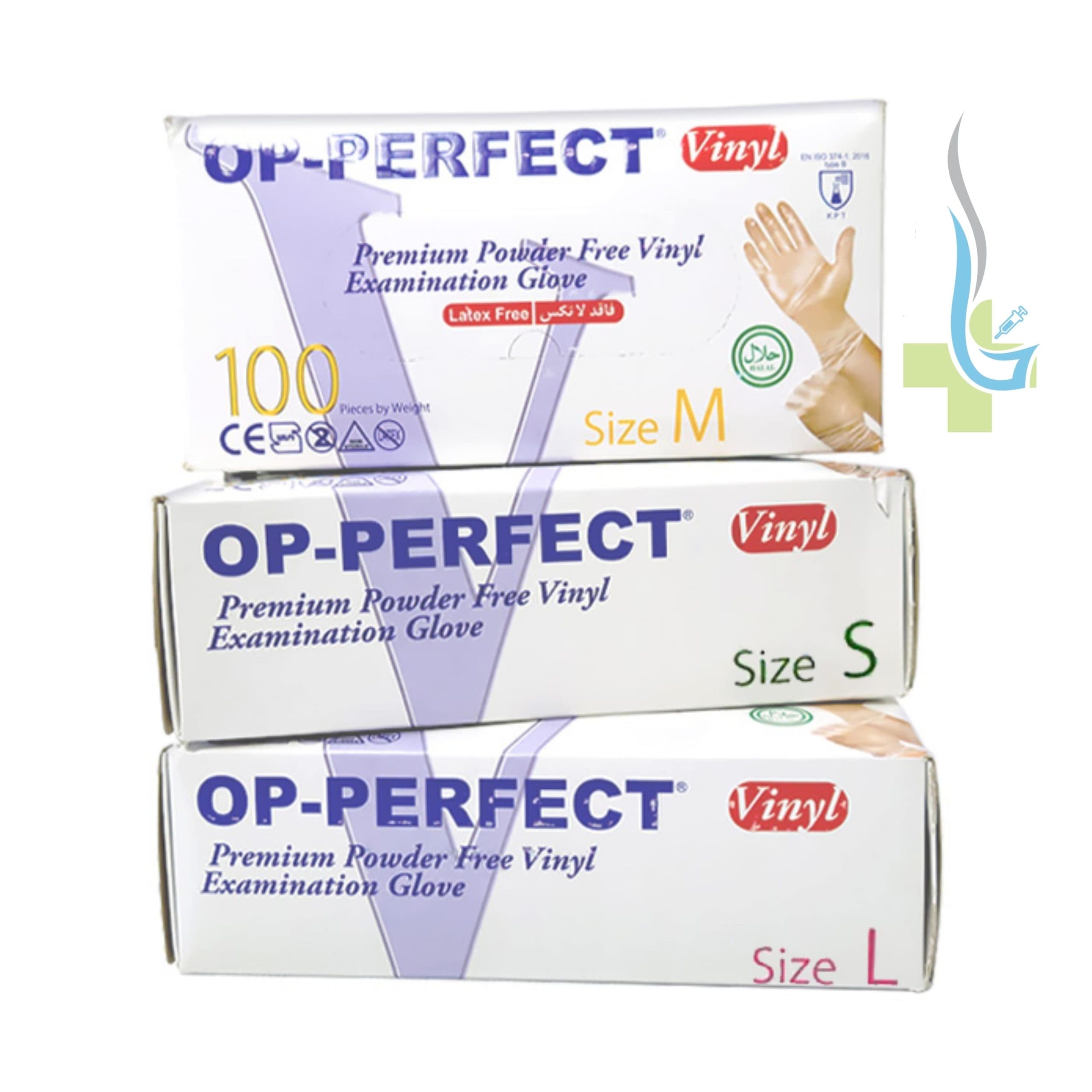 دستکش وینیل بدون پودر 100 عددی op perfect
