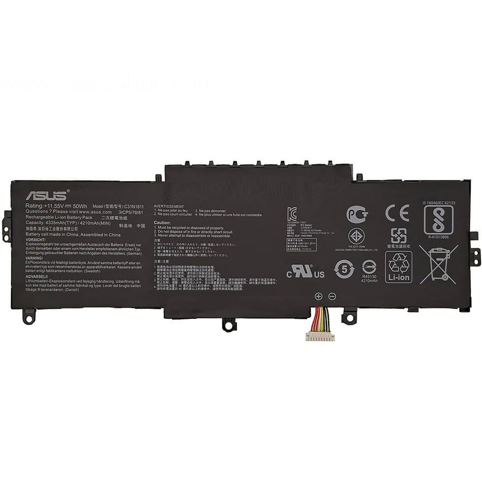 باتری لپ تاپ ایسوس Pn: C31N1811) Asus ZenBook UX433 3Cells)