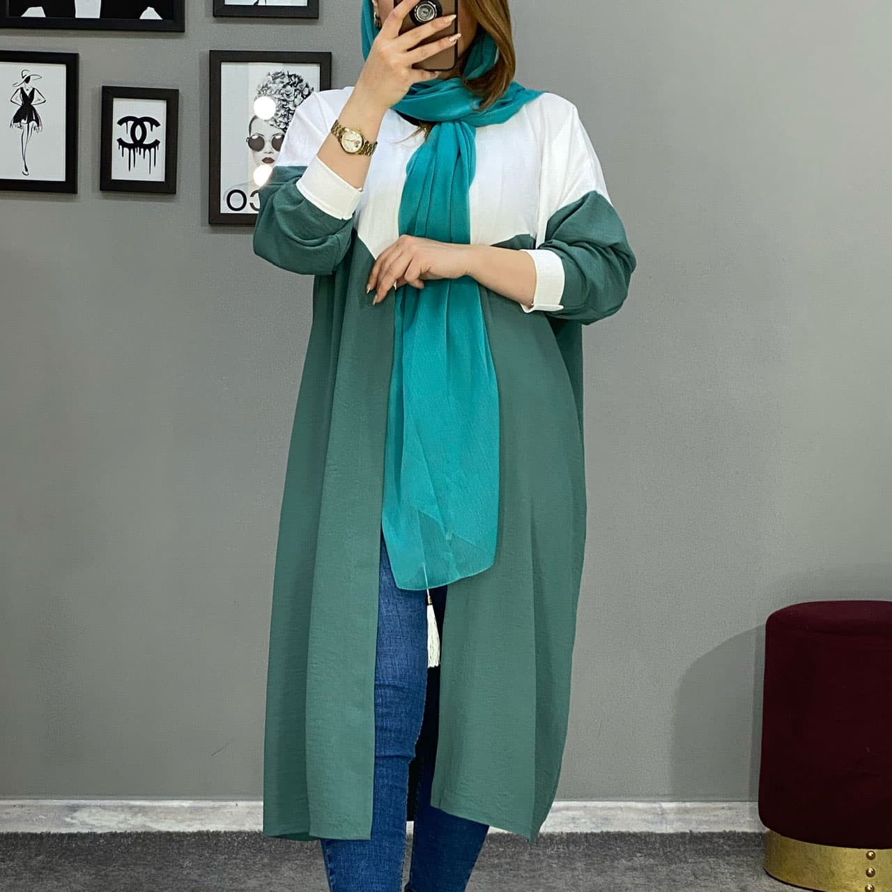 مانتو ابروبادی ترکیبی کد 70 — تصویر ۶