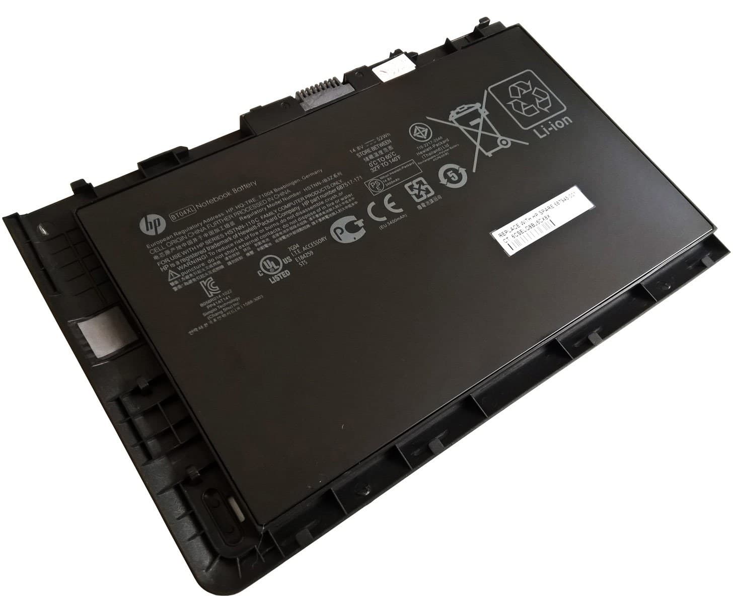 باتری اورجینال اکسترنال 4 سلولی BT04XL لپ تاپ اچ پی EliteBook Folio 9470m — تصویر ۲