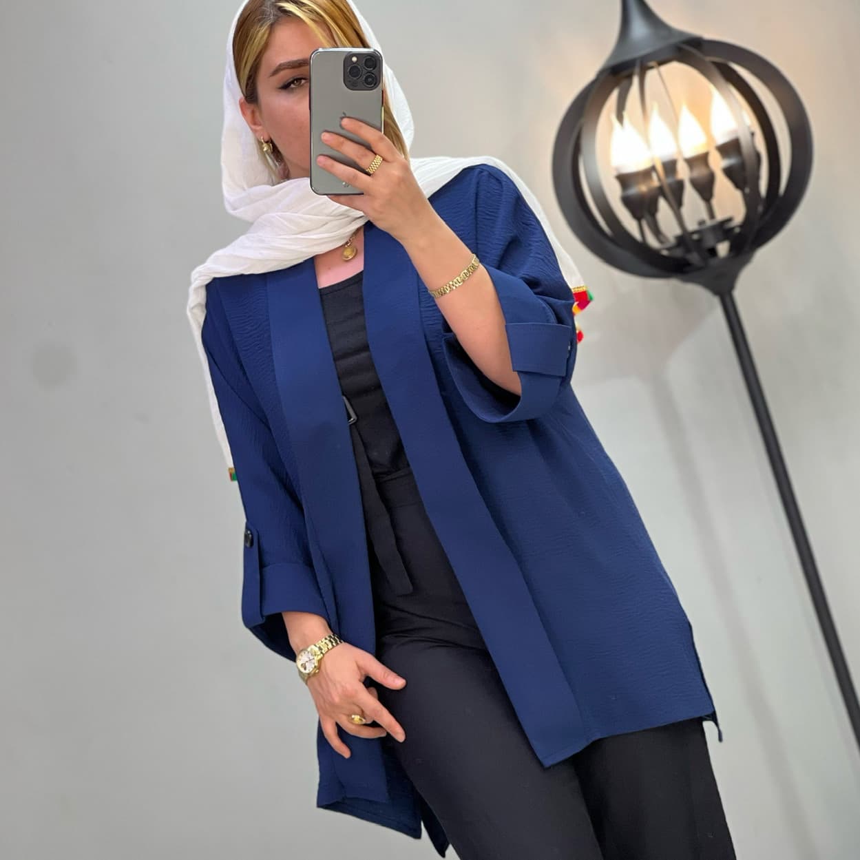 مانتو ابروبادی آستین پاگن دار
