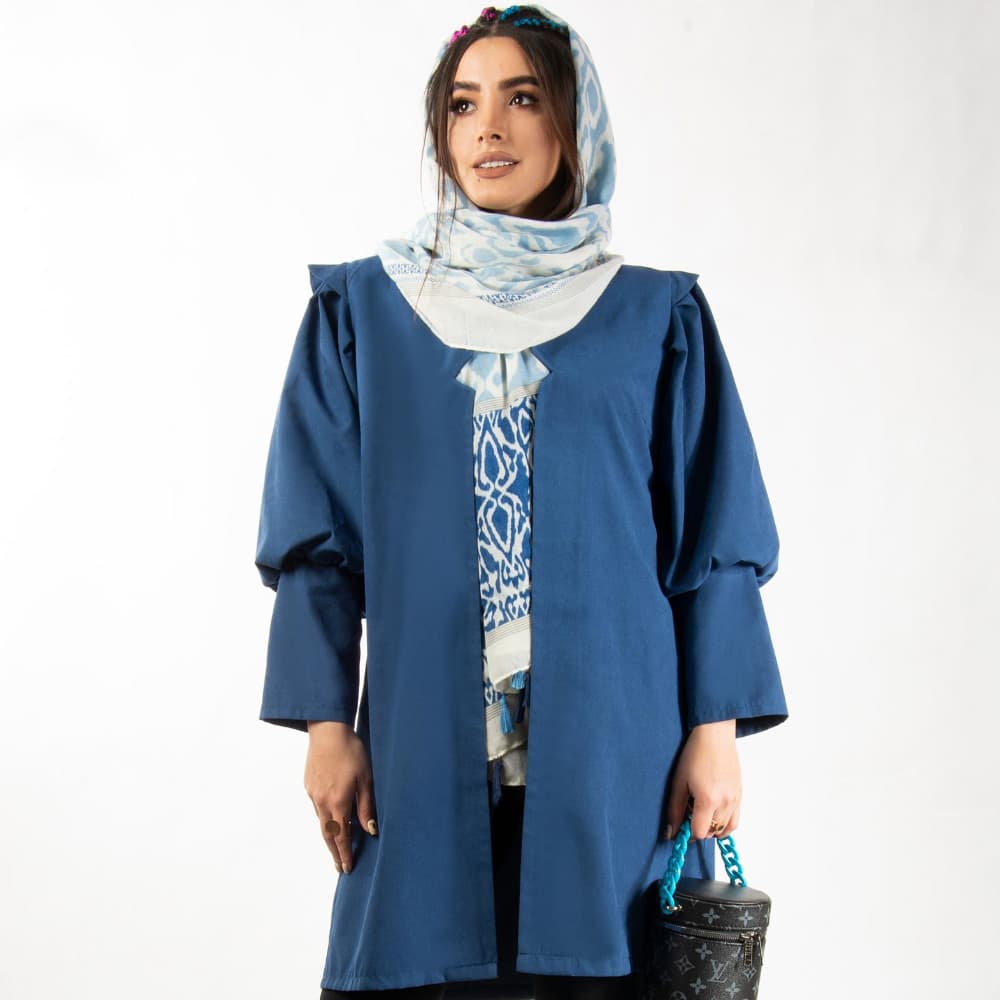 مانتو میکرو یقه گرد آستین پفی
