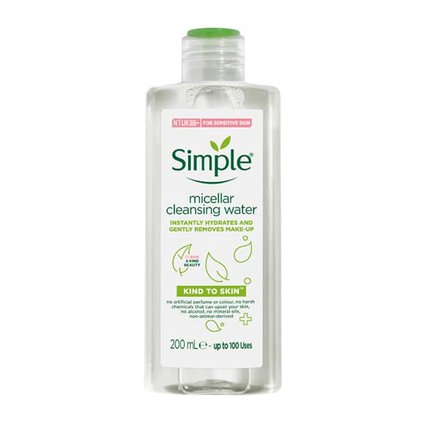 پاک کننده آرایش (میسلارواتر) سیمپل مدل Micellar Cleansing Water حجم 200 میلی لیتر — تصویر ۲
