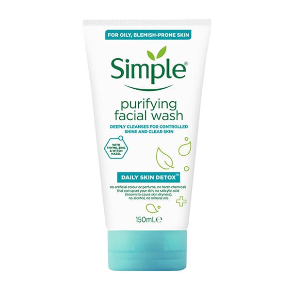 ژل شستشوی صورت سیمپل مخصوص پوست چرب و مختلط مدل Purifying Facial Wash حجم 150 میلی لیتر