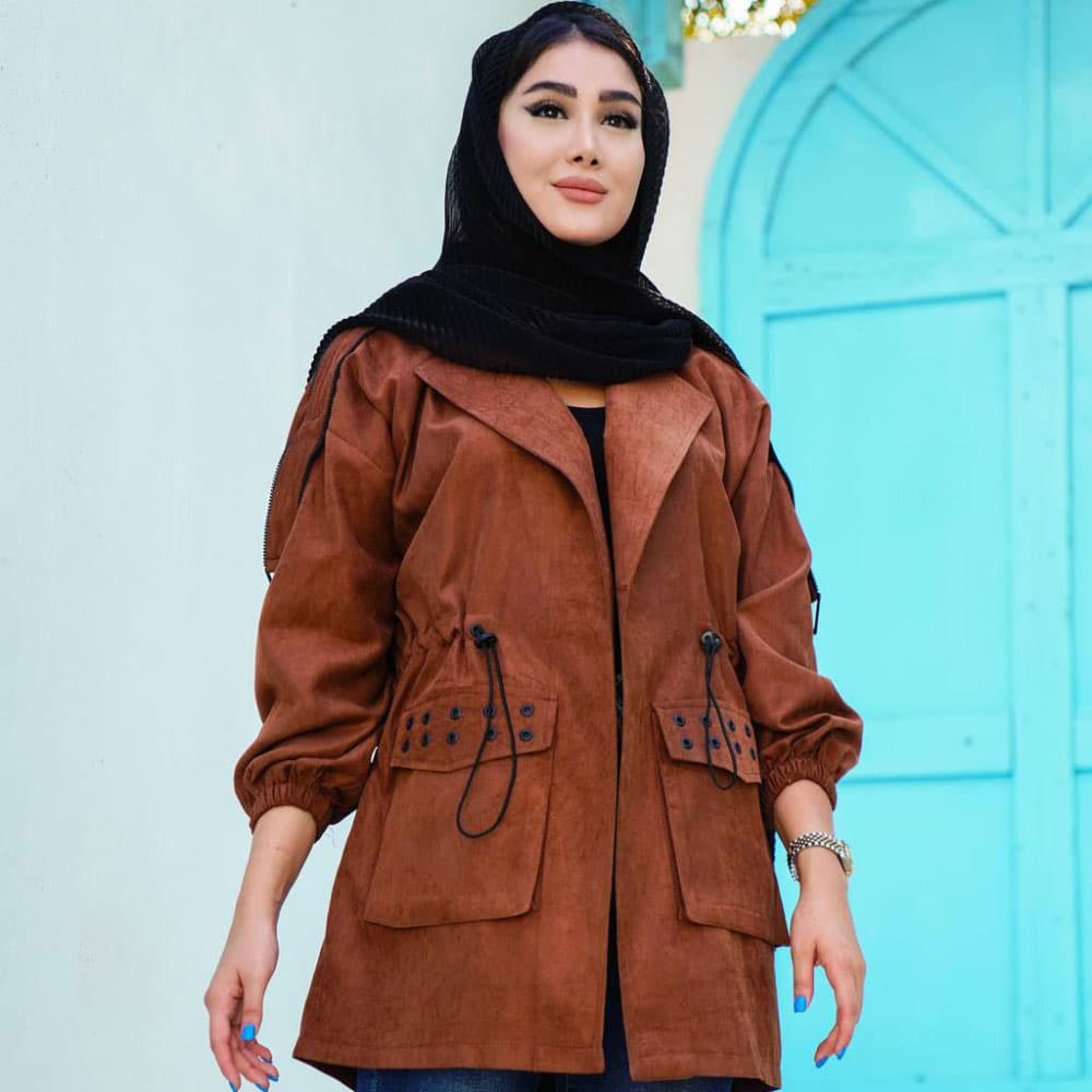 مانتو میکرو یقه انگلیسی کمر گت