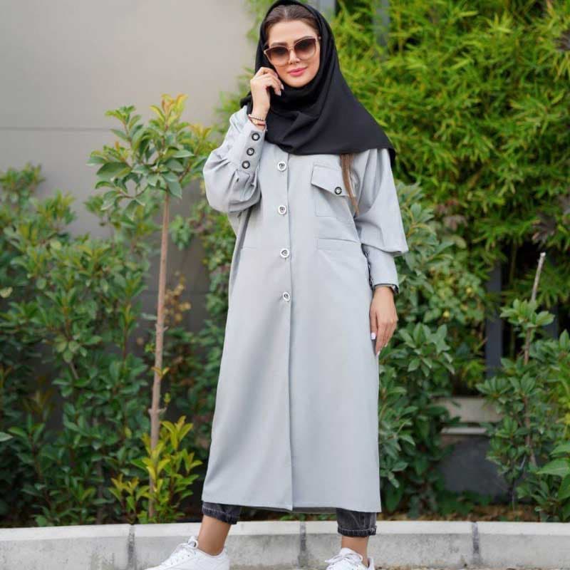 مانتو دانشجویی بلند میکرو کد 761 — تصویر ۳