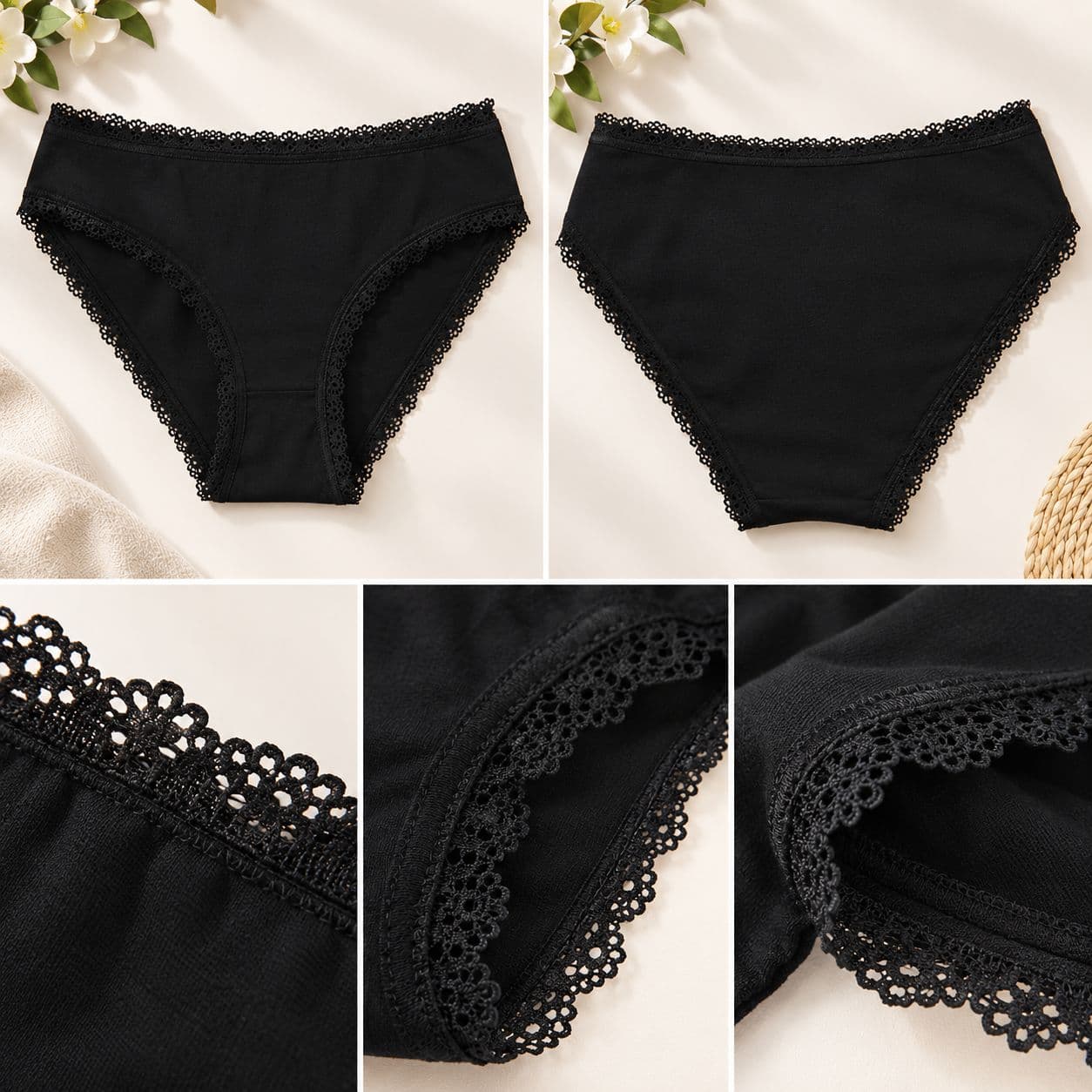 شورت فانتزی گیپور زنانه ۵ عددی اسمارا Esmara