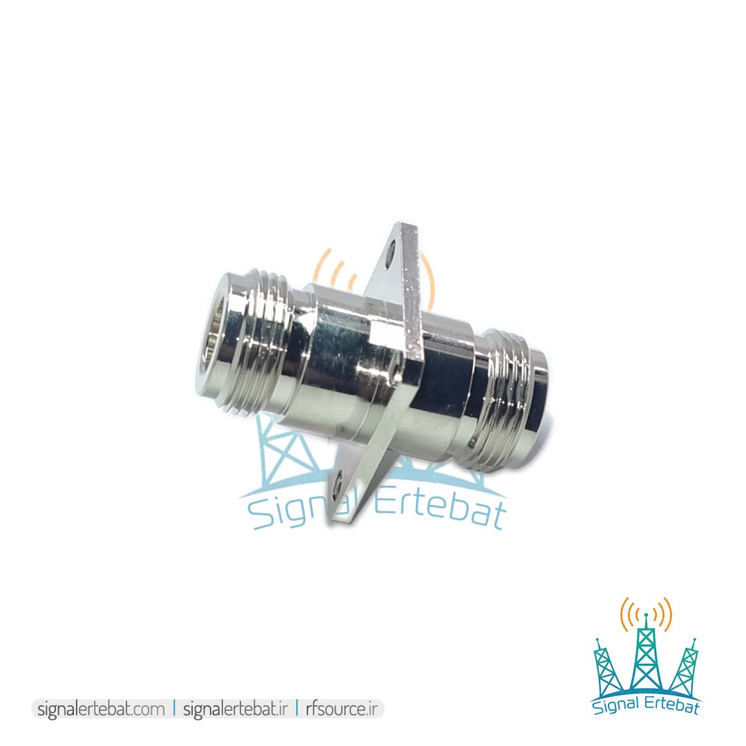 مبدل N-TYPE دوسر مادگی پنلی چهارسوراخه مستقیم — تصویر ۲